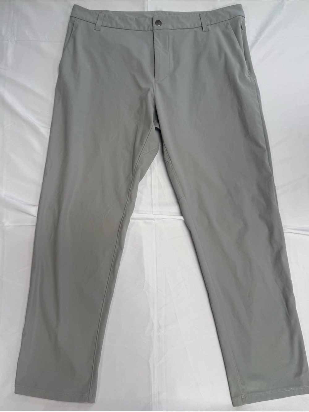 EUC lululemon Commission Classic Fit ABC Light Gray Performance Chinos - 36x30